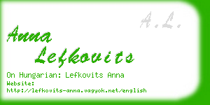 anna lefkovits business card